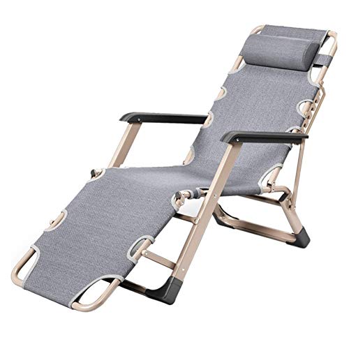 Chaises de jardin inclinables supporte 200 kg en structure gris robuste - 2