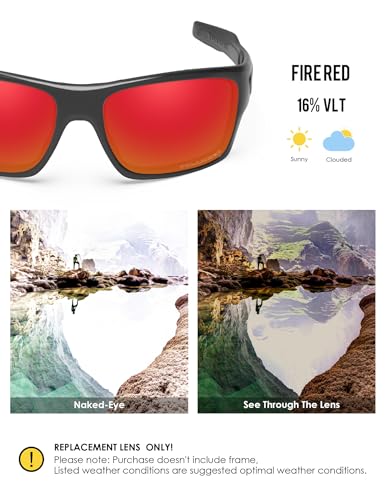 Image of BLAZERBUCK Anti-salt Polarized Replacement Lenses for Oakley Turbine OO9263 Sunglass