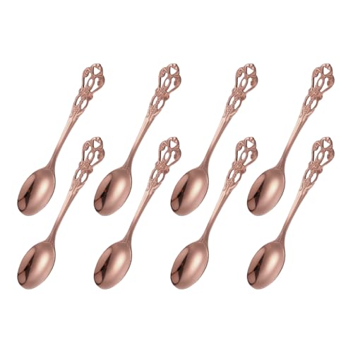 Cuillères à mélanger en acier inoxydable or rose pour service de table raffiné - 2