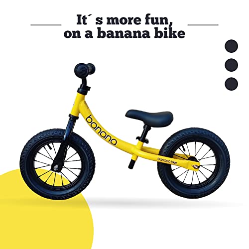 Banana Gt Balance Bike-Lightweight Toddler Bike For 2, 3, 4, And 5 Year Old Boys And Girls – No Pedal Bikes For Kids With Adjustable Handlebar And Seat – Aluminium, Air Tires - Training Bike (Yellow) #TOP4