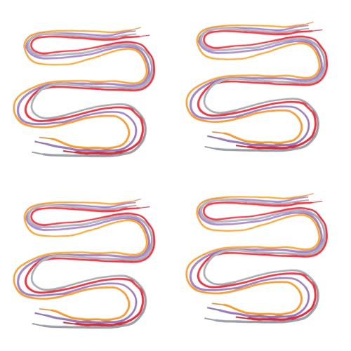 ABOOFAN Cordones Trenzados Redondos para Zapatillas de Running 120 CM, 20 Piezas de Colores Sólidos, para Calzado Deportivo Unisex en Uso Diario Color Aleatorio Varios estilos
