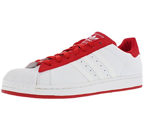 Image of adidas Originals Men's Superstar II Sneaker,White /Scarlet,11 M