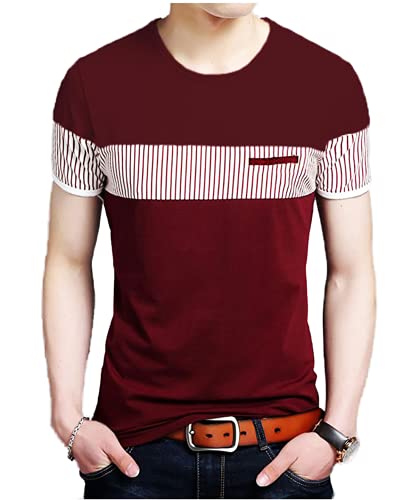 Image of LEOTUDE Regular Fit Half Sleeve Men's T-Shirt Cotton Blend Combo (Pack of 2)