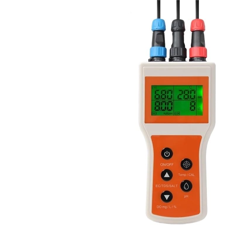 Handheld Dissolved Oxygen Meter Smart DO Meter Portable 6 in 1 PH DO Salt TDS Tester for Aquarium Swimming Pools-B61B