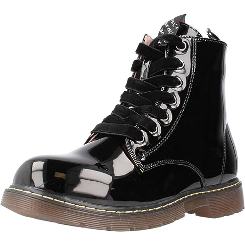 Bottes en Cuir Verni GARVALIN chaussure enfant éco 231565-A VÉGÉTALIEN noire