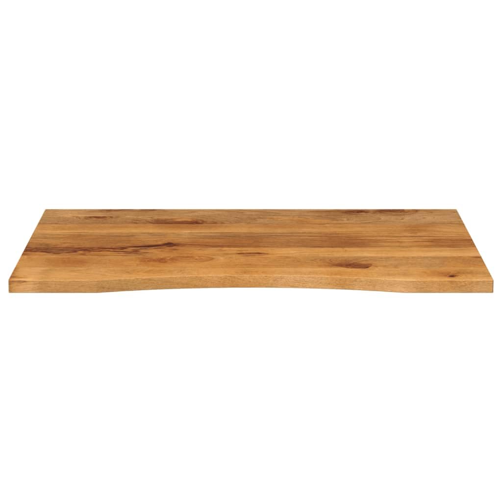 Schreibtischplatte aus massivem Mangoholz 100x80x2,5cm mit Aussparung, vielseitige Arbeitsplatte für Büro, Küche, Esszimmer, Wohnzimmer, robuste Holzplatte für Renovierung und Zuschnitt