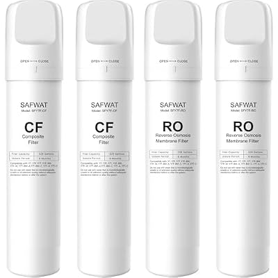 1-Year Filter Replacement Cartridge Compatible with SimPure Y7 Y7P Y7P-BW Y7P-W (2*CF + 2*RO)