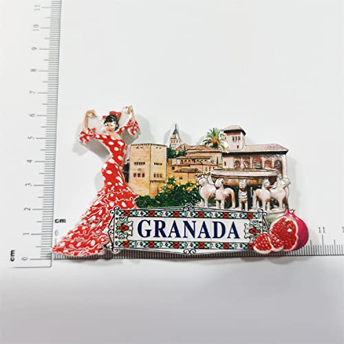 Imán de refrigerador Granada España 3D de resina miniatura 6