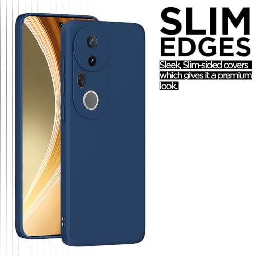 Image of Outlouders Back Cover for Vivo T4 Ultra 5G | Camera Protection | Durable Soft Matte Silicone Bumper Case (Blue)