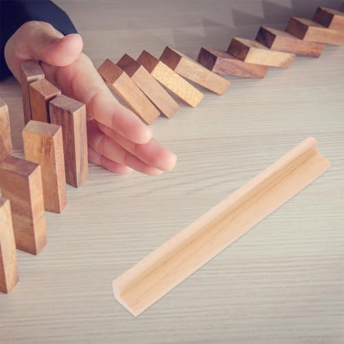 Sosoport 20pcs Wooden Domino Racks Set with Sturdy Wooden Playing Card Holder Stand, Versatile Domino Tiles Holder and Board Game Tray Organizer for Home and Classroom Use, Minimalist Beige - Image 7