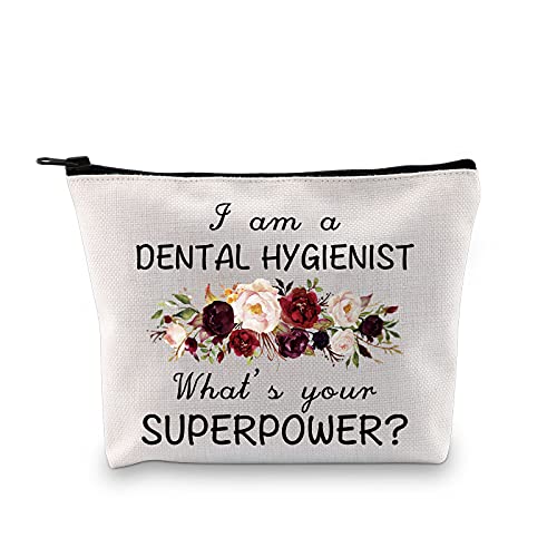 Image of Dental Hygienist Cosmetic Bag DH Graduation Gift I'm A Dental Hygienist What's Your Superpower Gift for DH Student (I'm A Dental Hygienist)