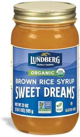 Lundberg Family Farms - Organic Sweet Dreams Brown Rice Syrup, Substitute Sweetener, Replaces Sugar, Honey, Corn Syrup, Non-GMO, Gluten-Free, USDA Certified Organic, Vegan, Kosher (21 oz)