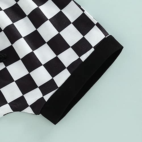 2Pcs Baby Boys Summer Clothing Sets Letters Print Sleeveless Tank Tops T-Shirt Dinosaur Print Shorts Outfits (Gray Checkered, 12-18 Months) #TOP6