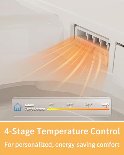 Image of TOTTE Smart Toilet with Bidet, Auto Open /Close Lid, Bidet Toilet with Powerful Flush, Instant Warm Water, Elongated Smart Toilet with Heated Seat, Dryer, Modern Bathroom Toilets with Deodorization
