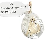 12kt Gold Filled and .925 Sterling Silver Coyote Handmade Certified Authentic Navajo Native American Pendant