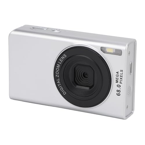 Caméra numérique 4K 68MP appareil photo compact argenté avec lumière intégrée