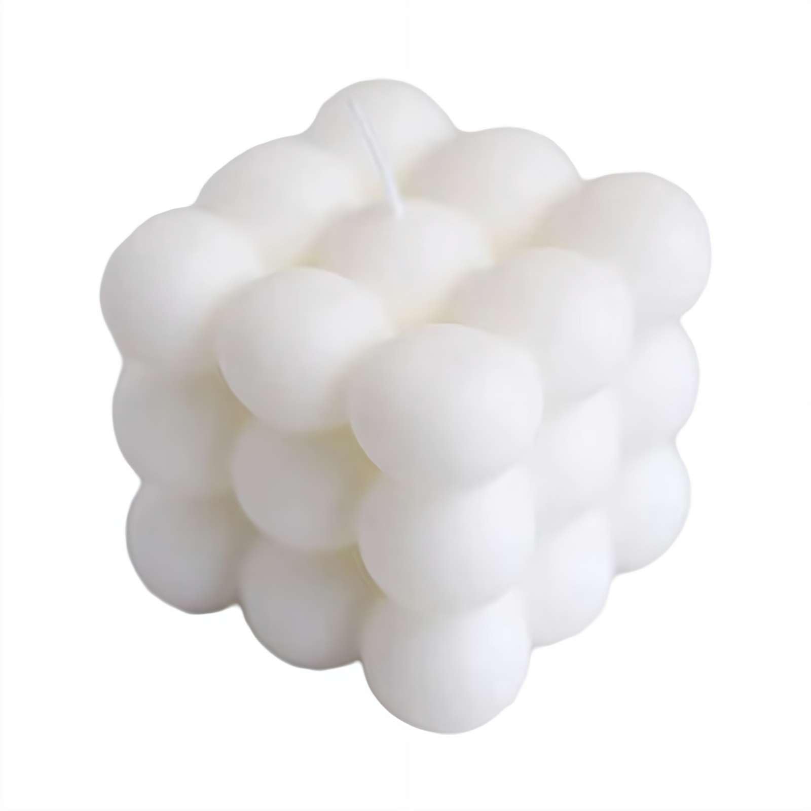 Scented Bubble Cube Candles, Cube Soy Wax Candles, Bubble Candles, Aesthetic Home Decor Candles, for Home Use and Gifting (White)