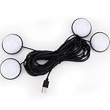 Car Foot Atmosphere Light USB One to Four Monochrome Socket Wireless Modification(Ice Blue)