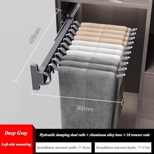Porte-pantalons rétractable pour placard éliminant le désordre