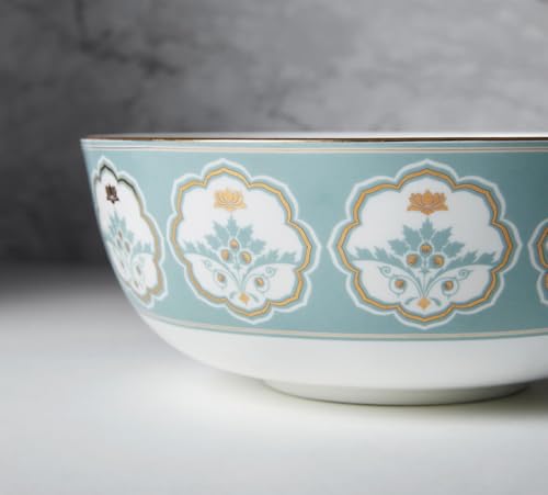 Image of India Circus by Krsnaa Mehta Regal Romance Bone China Serving Bowl | Mixing Bowl | Salad Bowl for Snacks | 6 inch | Set of 1