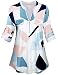 YaYa Bay Women's Notch-V Neck Long Sleeve Roll-Up Sleeve Zip Up Casual Shirt Blouse Tops (2X-Large(US 18), White-C01)