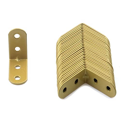 MY MIRONEY 1.54" x 1.54" Golden Shelf Bracket Pack of 30