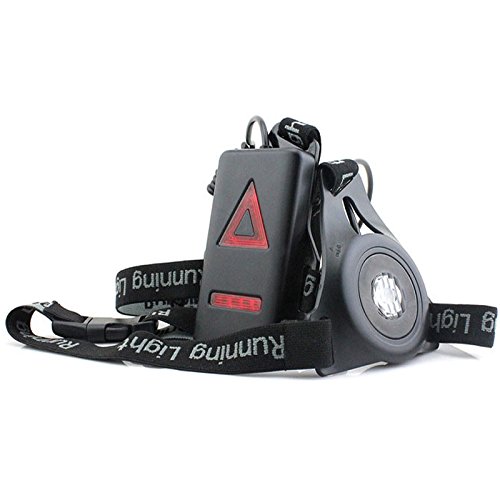 A.b Crew Rechargeable Led Chest Running Light 250 Lumens Flashlight Safety Reflective Vest 3 Modes Ideal For Hiking Camping & More #TOP1
