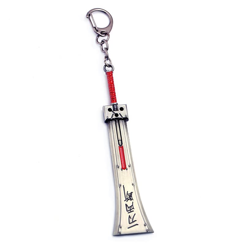 FF7 Cloud Strife Buster Épée Porte-clés Pendentif Cosplay, Argenté., taille unique