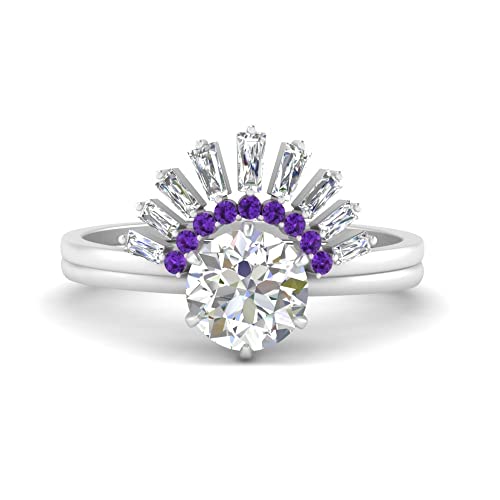 Ensemble de bague couronne en argent sterling, le cadeau de mariage idéal pour elle de la taille 47 à 70