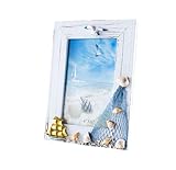 Desktop Wooden Photo Frame Picture Frames DIY, in Mediterranean For Nautical Beach Themed Home Coffe