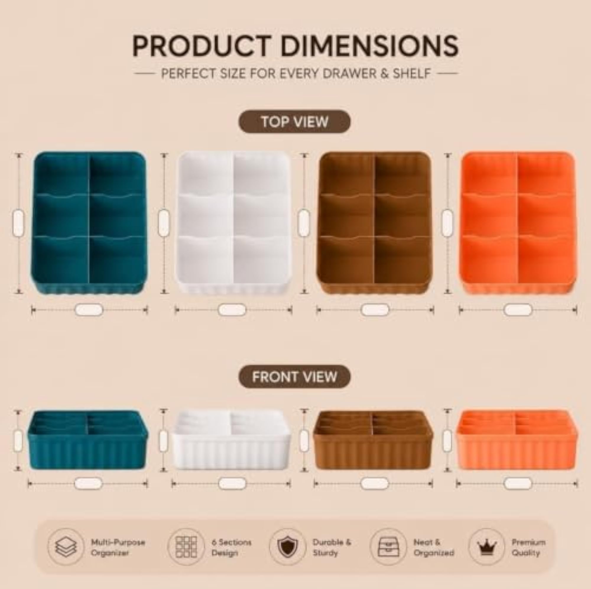 Stackable Jewellery and Makeup Organiser Box with Compartments