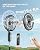 Outdoor Misting Fan, 12-Inch 20000mAh Outside Water Cooling Fan for Patios Bedroom, 2 In 1 Portable Standing & Tabletop Oscillating Fans with Mister Kit, Mist Fans with Remote/Spray/7 Gear/Timer