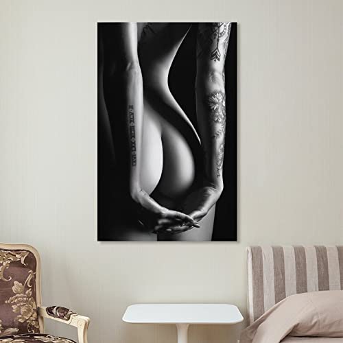 Bludug Black White Abstract Woman Body Art Canvas Paintings Modern Sexy Girl Wall Art Woman Photographs Sensual Canvas Painting Wall Art Poster For Bedroom Living Room Decor24X36Inch(60X90Cm) #TOP6