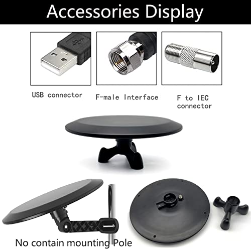 Tv Antenna Outdoor Indoor Digital Hdtv Antennas Full Angle 32Ft Coaxial Cable 200 Miles Signal Booster Amplifier For 4K 1080P Rv Attic Television Uhf Vhf Local Free Channels Tv [Upgraded ] #TOP3