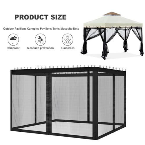 Moustiquaire extérieure pour Gazebo4Panel eredSidewalls Canopy Protect for s & Patios Easy Installat Bug Ber Solut