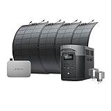 EcoFlow PowerStream Balkonkraftwerk, WiFi netzgekoppelter Mikro-Wechselrichter, 100W Flexible Solarpanels × 4,...