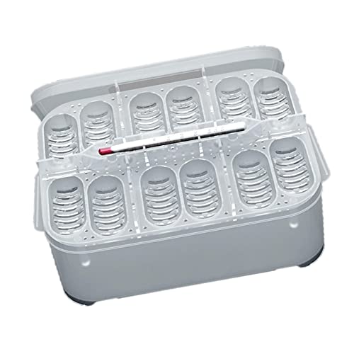 Fzaqwen 12個の卵の爬虫類インキュベーターインキュベーターボックス, 温度計付き