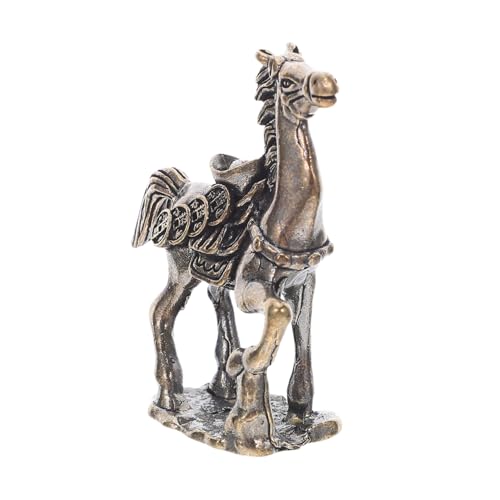 Figurine de cheval en laiton FCXDMY pour une décoration de bureau chinoise et feng shui