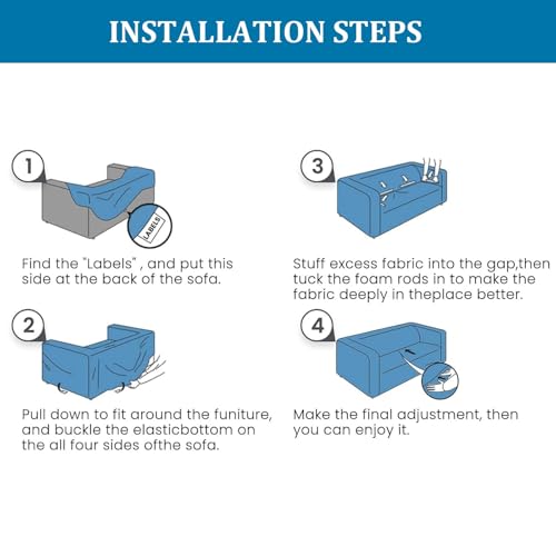 Funda de sofa elastica universal para futon de tamaño completo cian 8