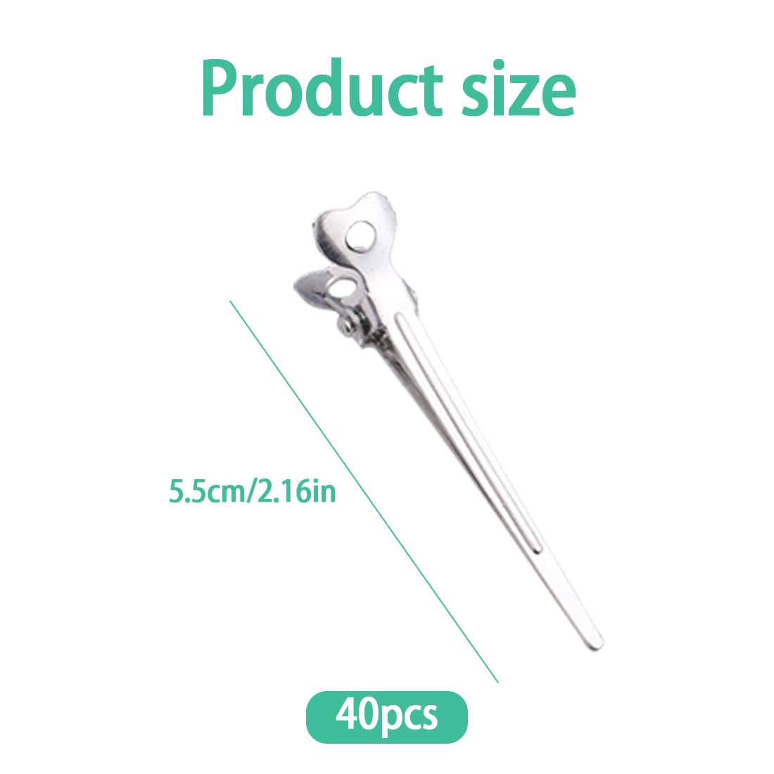 GXGM 40 pz Fermagli per capelli a becco d'anatra Clip per capelli in metallo pinze adatte allo styling dei capelli Mollette a becchi d'oca per acconciature Donna