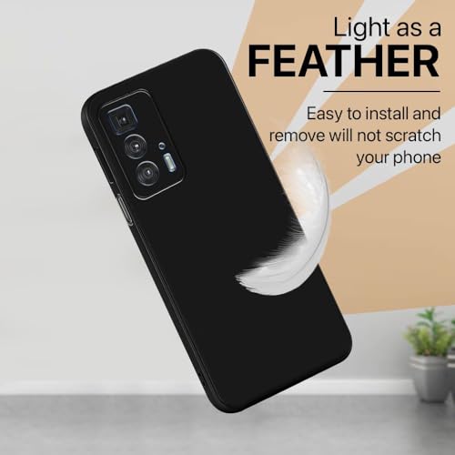 Image of Back Cover for Motorola Edge 20 Pro 5G | Full Camera Protection | Premium Liquid Silicon Case | Flexible Bumper Case for Motorola Edge 20 Pro 5G (Black)