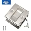 HOMOTEK Passage Sliding Door Pull Satin Nickel Without Switch Plate - Replace Old Or Damaged Pocket Door Pull Quickly and Easily, 2-3/4x2-1/2, for 1-3/8 Thickness