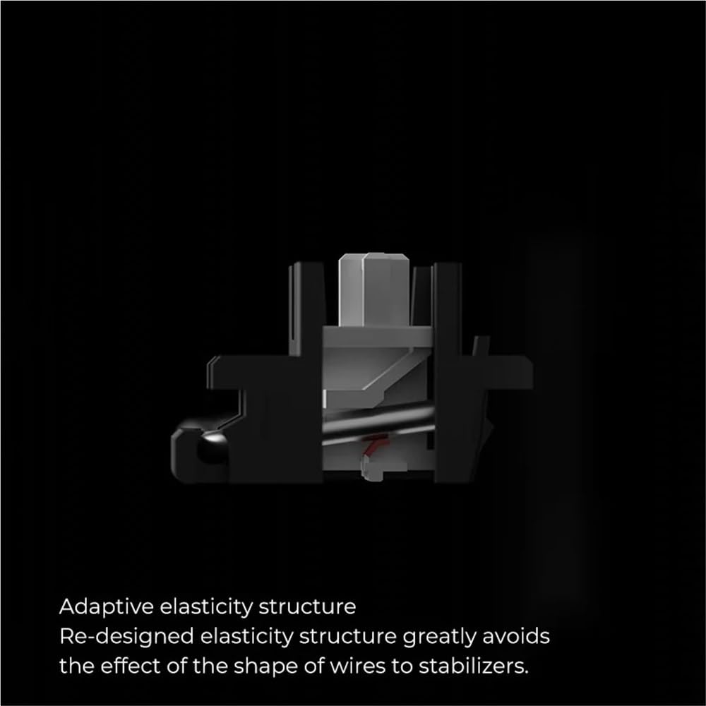 Designer Studio Adaptive Plate-Mount Stabilizer Per Tastiera Meccanica(Black,6.25U_NON-LUBED)