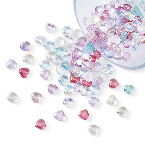 SUPERFINDINGS 200PCS 10 Colori Cuore Perline di