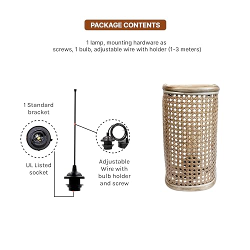 Image of Habere India-All The Cultures Fabricating India Wall Lamps For Living Room Decoration | Lights For Wall | Night Lamp For Bedroom | Decor Lights - Rectangular (M: 18 x 21 cm)