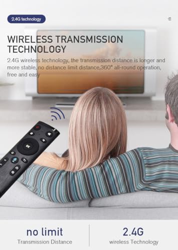 Image of AUSHA Voice Air Mouse Remote Controller with 2.4 Ghz Wireless Connection, Intelligent Learning (IR) Air Fly Smart Remote for PC, Smart TV, Android TV Box