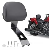 Bravema Comfort Driver Backrest for Indian Scout Sixty/Bobber/Classic 2025 Motorcycle Rider Back Rest Solo Seat Front Sissy Bar Backrest Pad, Black