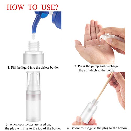 6pcs 20ml Sterile Airless Pump Bottle Matte Lotion Bottles Easy to Carry for Travel2