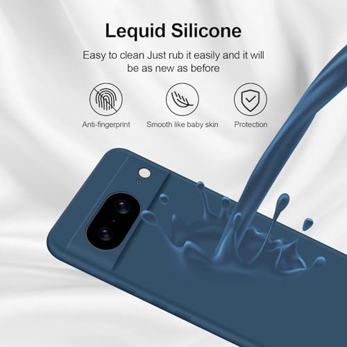 GiiYoon Case Compatible with Google Pixel 8, Silky-Soft Touch Full-Body Protective Phone Silicone Case - Image 4