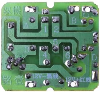 Bawah view of the 40W 12V DC to 220V AC Power Inverter Unit circuit board, showing solder points and circuit traces.